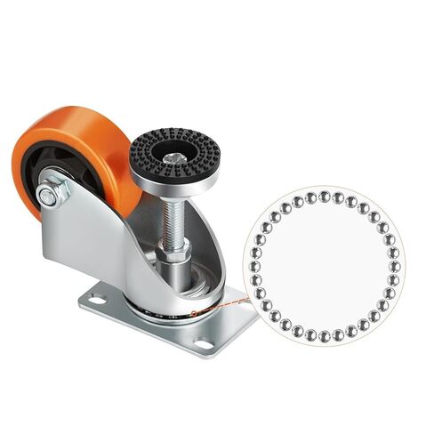 Leveling Casters 3 in Diameter 360 Degree Swivel Caster Wheels Adjustable with Feet 4Pcs in Kuwait