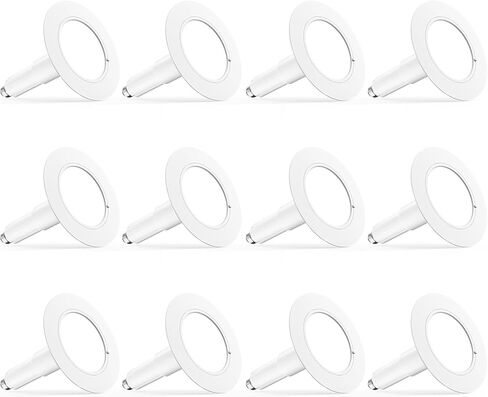 Amico 5/6 inch 5CCT LED Recessed Lighting 4 Pack, 12W=100W, 950LM Adjustable Can Lights, 2700K/3000K/4000K/5000K/6000K Selectable, Dimmable, IC & Damp Rated, Retrofit Installation - ETL & FCC in Saudi Arabia