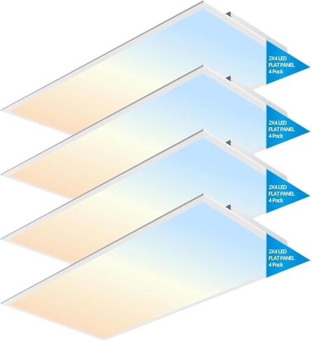 6 عبوات 2 × 4 مصابيح LED مسطحة للسقف المنسدل، 9360 لومن قابلة للتحديد 30 وات/40 وات/50 وات/60 وات/72 وات، درجة حرارة اللون 3000 ك/3500 ك/4000 ك/5000 ك/6500 ك، 0-10 فولت قابلة للتعتيم، 120-277 فولت، ETL، DLC in Kuwait