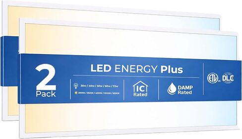 6 عبوات 2 × 4 مصابيح LED مسطحة للسقف المنسدل، 9360 لومن قابلة للتحديد 30 وات/40 وات/50 وات/60 وات/72 وات، درجة حرارة اللون 3000 ك/3500 ك/4000 ك/5000 ك/6500 ك، 0-10 فولت قابلة للتعتيم، 120-277 فولت، ETL، DLC in Kuwait