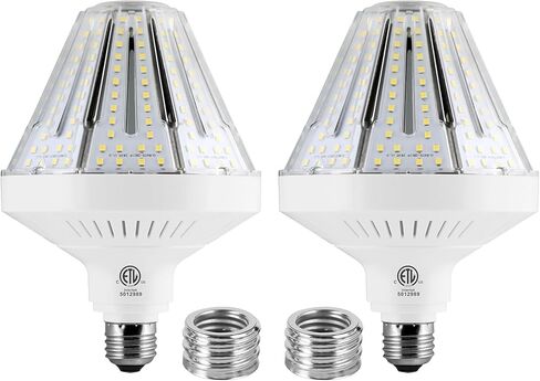 لمبة إضاءة الذرة LED المكافئة 1200 وات، مصابيح الذرة LED 18000 لومن 120 وات 5000 ك مصباح ضوء النهار الأبيض، قاعدة مغولية متوسطة E26/E39، 2 حزمة من أضواء المنطقة الكبيرة لورشة عمل مصنع مستودع المرآب الداخلي في الهواء الطلق in Saudi Arabia