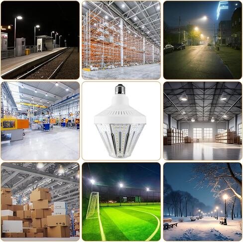 لمبة إضاءة الذرة LED المكافئة 1200 وات، مصابيح الذرة LED 18000 لومن 120 وات 5000 ك مصباح ضوء النهار الأبيض، قاعدة مغولية متوسطة E26/E39، 2 حزمة من أضواء المنطقة الكبيرة لورشة عمل مصنع مستودع المرآب الداخلي في الهواء الطلق in Saudi Arabia