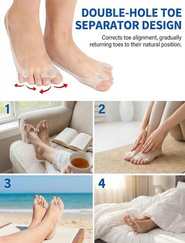Bunion Corrector for Women and Men - Podiatrist Recommended, Toe Straightener for the Thumb and Little Toe, Foot Alignment and Pain Relief(1 Pair) in Saudi Arabia