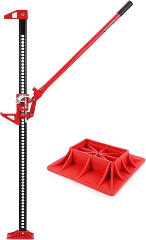 Farm Jack,33" Utility High Lift Farm Jack with Base, 7000 LBS Capacity Ratcheting Off Road Utility Jack,Adjustable Lifting Height 5.12-25.39" for Tractor, Truck, SUV, Bumper Lift in Saudi Arabia