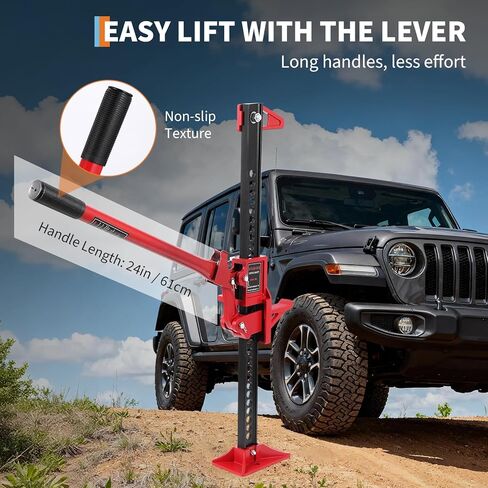 Farm Jack,33" Utility High Lift Farm Jack with Base, 7000 LBS Capacity Ratcheting Off Road Utility Jack,Adjustable Lifting Height 5.12-25.39" for Tractor, Truck, SUV, Bumper Lift in Saudi Arabia