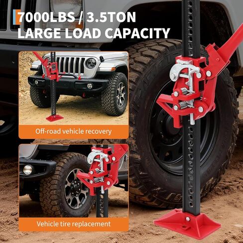 Farm Jack,33" Utility High Lift Farm Jack with Base, 7000 LBS Capacity Ratcheting Off Road Utility Jack,Adjustable Lifting Height 5.12-25.39" for Tractor, Truck, SUV, Bumper Lift in Saudi Arabia