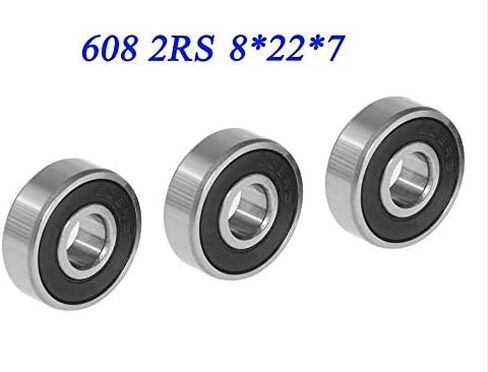 10 قطعة/المجموعة 608 2RS الكرات الأخدود العميق الصلب مختومة 608RS Z3V3 608-2RS 608rs تحمل حجم 8X22X7mm in Saudi Arabia