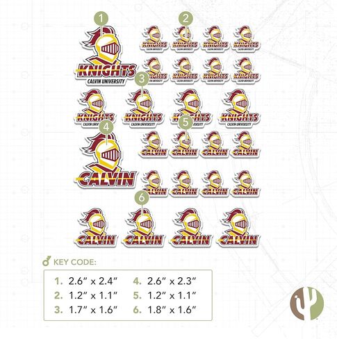 Desert Cactus Calvin University Sticker Knights Vinyl Decals Laptop Water Bottle Car Scrapbook Sheet T1 (Type 1-1) in Saudi Arabia
