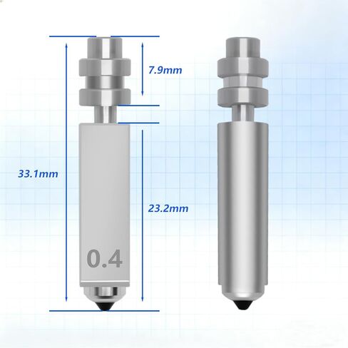 2 قطعة فوهة 0.4 مم لـ Anycubic Kobra X، فوهات فولاذية صلبة مدمجة لأنبوب الحلق، فوهات سريعة التحرير لجميع المعادن عالية السرعة، فوهة Kobra X بديلة لرأس الطباعة، فوهة 0.4 مم in Kuwait
