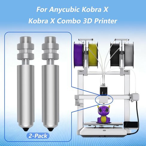 2 قطعة فوهة 0.4 مم لـ Anycubic Kobra X، فوهات فولاذية صلبة مدمجة لأنبوب الحلق، فوهات سريعة التحرير لجميع المعادن عالية السرعة، فوهة Kobra X بديلة لرأس الطباعة، فوهة 0.4 مم in Kuwait