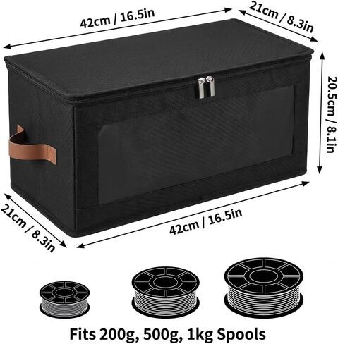 Filament Storage Box-4 Pack Waterproof 3D Printer Filament Dry Box with Desiccants, Holds Up to 24 Rolls, Transparent View & Zipper Design, No Assembly Needed for Home, Office, Workshop (4 Pack) in Saudi Arabia