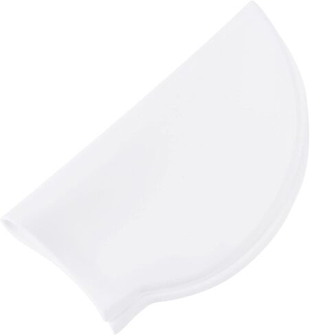 Silicone Swim Cap, Waterproof Swimming Hat Non-Slip Adult Swimming Caps for Women and Men Swim Training Racing, White in Saudi Arabia