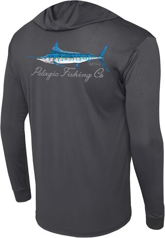قميص صيد بقلنسوة للرجال من PELAGIC Apparel Aquatek Goione Marlin in Saudi Arabia