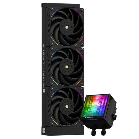 Thermalright Hyper Vision 360 ARGB Black AIO CPU Liquid Cooler,IPS LCD Screen with 480x480 Resolution,for AM5/Intel LGA1851/1700,3.95in Magnet-Absorbent LCD Screen for Images,Black CPU Water Cooling in Saudi Arabia