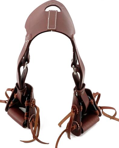 مجموعة Jeereal Western Leather Buddy سهلة الارتداء على شكل حصان للأطفال الشباب المهر روديو مع خياطة معززة، وإبزيم من الفولاذ المقاوم للصدأ in Kuwait