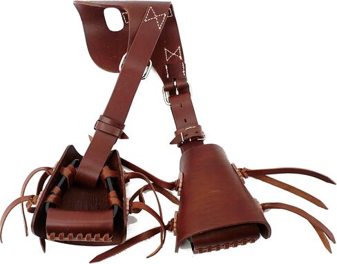 مجموعة Jeereal Western Leather Buddy سهلة الارتداء على شكل حصان للأطفال الشباب المهر روديو مع خياطة معززة، وإبزيم من الفولاذ المقاوم للصدأ in Kuwait