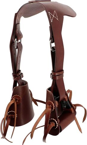 مجموعة Jeereal Western Leather Buddy سهلة الارتداء على شكل حصان للأطفال الشباب المهر روديو مع خياطة معززة، وإبزيم من الفولاذ المقاوم للصدأ in Kuwait