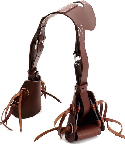 مجموعة Jeereal Western Leather Buddy سهلة الارتداء على شكل حصان للأطفال الشباب المهر روديو مع خياطة معززة، وإبزيم من الفولاذ المقاوم للصدأ in Kuwait
