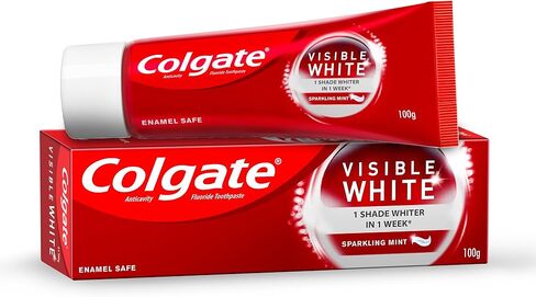 Colgate Visible White Dazzling White Toothpaste (1 Shade Whiter In 1 Week) with Sparkling Mint 100g - 1 Pack Buy Original Colgate Products Only E-Retails in Saudi Arabia