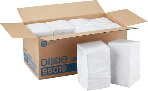 منديل مشروبات Dixie طبقة واحدة من GP PRO (جورجيا والمحيط الهادئ)، أبيض، 1/4 طي، 96019، 500 منديل في كل عبوة، 8 عبوات في كل علبة، 4000 قيراط in Saudi Arabia