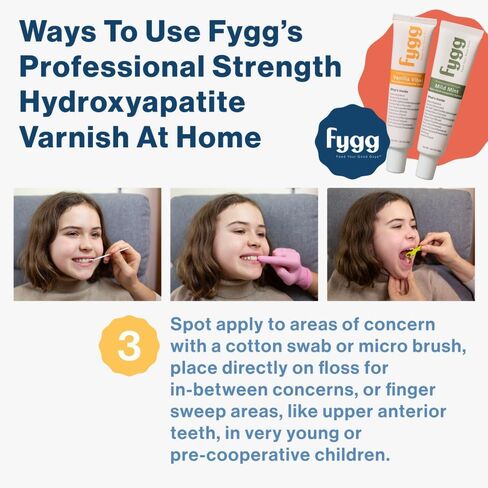 Fygg Nano-Hydroxyapatite Dental Varnish | Fluoride-Free Enamel Repair for Sensitive Teeth | Mild Mint Flavor, Suitable for Adults & Kids (1.36oz, Vanilla) in Saudi Arabia