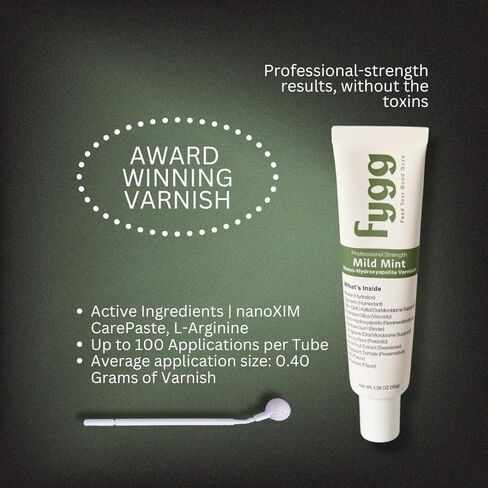 Fygg Nano-Hydroxyapatite Dental Varnish | Fluoride-Free Enamel Repair for Sensitive Teeth | Mild Mint Flavor, Suitable for Adults & Kids (1.36oz, Vanilla) in Saudi Arabia