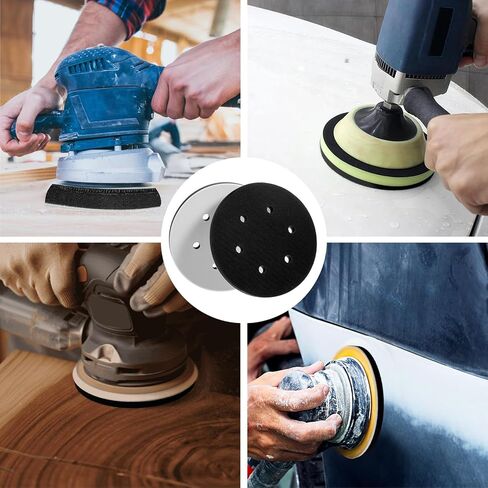 2Pcs Foam Sanding Pads 6 Inch, 6 Holes Hook and Loop Sponge Cushion, Professional Sponge Sanding Pads for Orbital Sander Polishing in Saudi Arabia