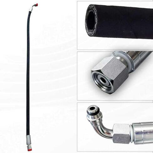 خرطوم هيدروليكي للحفارة الصغيرة m14 × 1.5 × 48 بوصة، طرف واحد 90 درجة في السلسلة، متوافق مع الحفارات الصغيرة المحلية مثل AGT in Kuwait