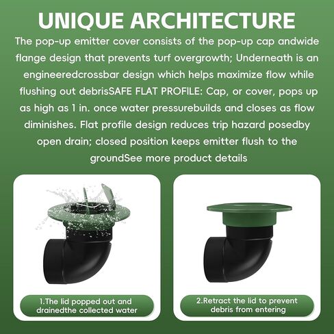 422G Pop-Up Drainage Emitter with Elbow for Pop up Drain Emitter 4-Inch Sewer and Drain Pipe, Works with Drainage Systems Including Catch Basins in Saudi Arabia