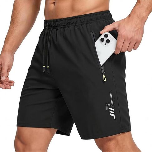 Quick Dry Men's Athletics Shorts, Gym Workout Sports Shorts, Lightweight Running Shorts with Pockets in Saudi Arabia