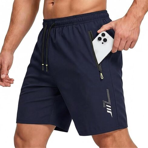 Quick Dry Men's Athletics Shorts, Gym Workout Sports Shorts, Lightweight Running Shorts with Pockets in Saudi Arabia