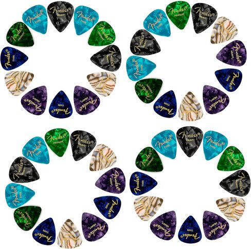 Fender Premium 24 Pack Picks Sampler - Includes Thin, Medium & Heavy Gauges (Austin Bazaar Exclusive) in Kuwait