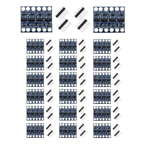 20 قطعة 4 قنوات I2C IIC محول المستوى المنطقي ثنائي الاتجاه 3.3 فولت-5 فولت وحدة محول لاردوينو لوحدات التحكم الدقيقة Raspberry Pi ESP32 in Kuwait