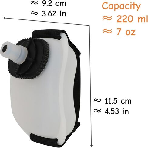 1 PCS Wrist Water Bottle 7oz/200ml Silicone Wearable Handheld Running Water Bottle for Hiking Gym Marathon Training Cycling Camping in Saudi Arabia