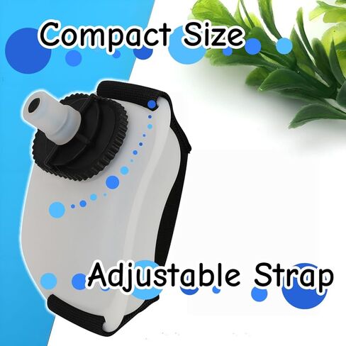 1 PCS Wrist Water Bottle 7oz/200ml Silicone Wearable Handheld Running Water Bottle for Hiking Gym Marathon Training Cycling Camping in Saudi Arabia