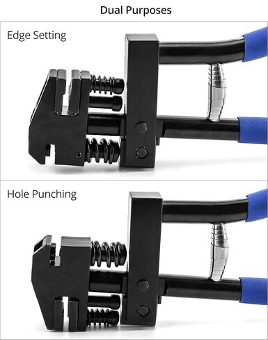 QWORK 5mm Hand Joggle Panel Flanging Plier, Hole Punch Sheet Metal Repair Welding Edge Setter Pliers in Saudi Arabia