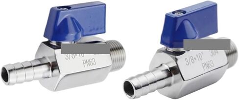 1 قطعة BSP ذكر صمام الكرة الأزرق SS 304 1/8 "إلى 10 مللي متر صمام كروي ثنائي الاتجاه IHNIEAEW in Kuwait