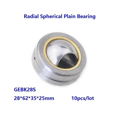 10pcs/lot GEBK28S PB28 28×62×35×25mm Self-Lubrication for 28mm Shaft Radial Spherical Plain Bearing 28 * 62 35 25 mm in Saudi Arabia