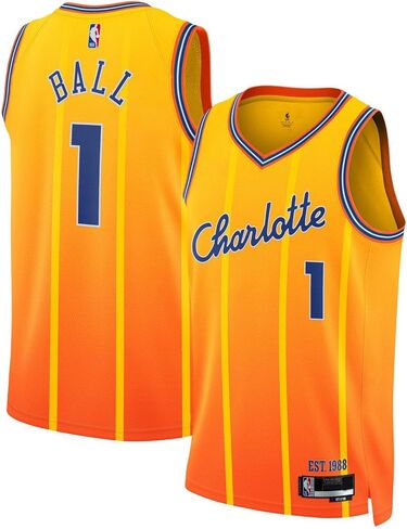 LaMelo Ball Charlotte Hornets NBA Kids Youth 8-20 Orange City Edition Swingman Jersey in Saudi Arabia
