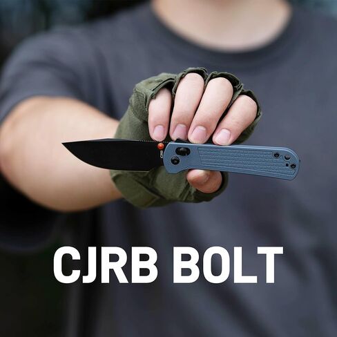 سكين جيب قابل للطي من CJRB، 3.25 بوصة AR-RPM9 شفرة فولاذية G10 مقبض EDC سكين مع مشبك جيب قفل الارتداد للرجال والنساء والتخييم والمشي لمسافات طويلة، أزرق (J1960) in Kuwait