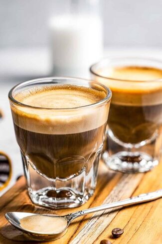 Necessia Premium Cortado Glasses 4.5oz – Set of 2, Heat-Treated Tempered Glass, Elegant Espresso Cups, Durable Barista-Grade Coffee Glassware in Saudi Arabia