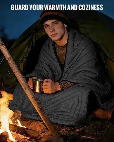 3M Thinsulate Insulation Camping Blanket, Packable, Lightweight Camp Quilt with Footbox, Zippered, Outdoor Sleeping Blanket for Backpacking, Travel, Stadium, Beach in Saudi Arabia