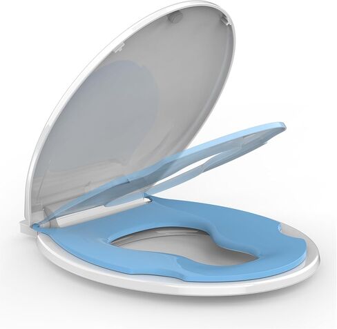 Slow Close Elongated Toilet Seat - Soft Quiet Closing Lid, Toilet Seat Replacement Easy Clean & Quick Install Design, Stain-Resistant PP Material, Universal Fit for Most Elongated Toilets, White in Saudi Arabia