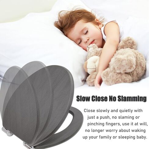 Toilet Seat, Elongated Toilet Seat, Soft Close Toilet Seat with Alloy Hinges Set, Easy to Clean and Install, Oval Elongated Toilet Seat Scratch Restitant in Saudi Arabia