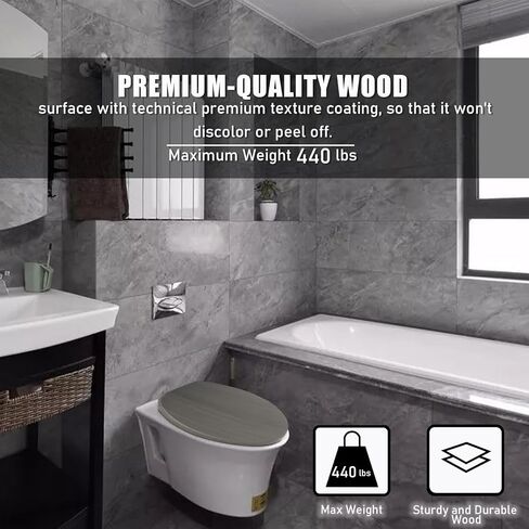 Toilet Seat, Elongated Toilet Seat, Soft Close Toilet Seat with Alloy Hinges Set, Easy to Clean and Install, Oval Elongated Toilet Seat Scratch Restitant in Saudi Arabia