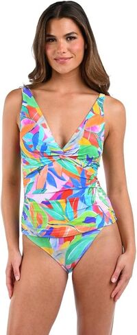 La Blanca Womens Over The Shoulder Tankini Swimsuit Top in Saudi Arabia