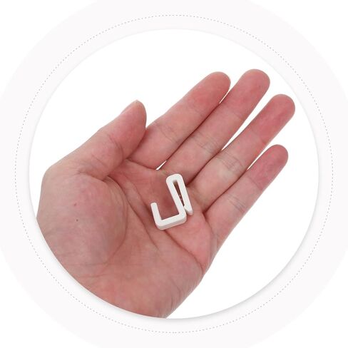 Unomor 20Pcs White Plastic S Hooks for Hanging Kitchen Utensils Wardrobe Clothes and Bag Organization Flat Small S Shaped Hooks for Closet Rods in Saudi Arabia