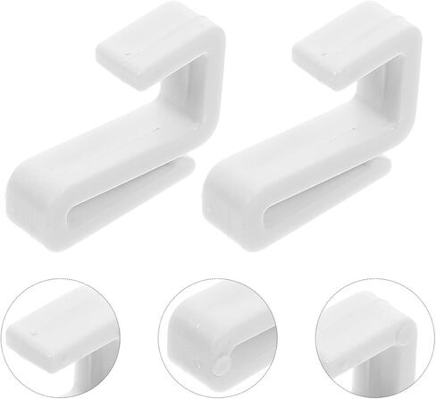 Unomor 20Pcs White Plastic S Hooks for Hanging Kitchen Utensils Wardrobe Clothes and Bag Organization Flat Small S Shaped Hooks for Closet Rods in Saudi Arabia