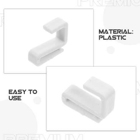 Unomor 20Pcs White Plastic S Hooks for Hanging Kitchen Utensils Wardrobe Clothes and Bag Organization Flat Small S Shaped Hooks for Closet Rods in Saudi Arabia