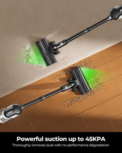 Cordless Vacuum Cleaner, 500W 45KPA 50Mins Stick Vacuum Cleaners for Home with LED Light, Self-Standing, Anti-Tangle Brush & 1.6L Dust Cup, Lightweight Vacuum for Pet Hair, Carpets, Hard Floors in Saudi Arabia
